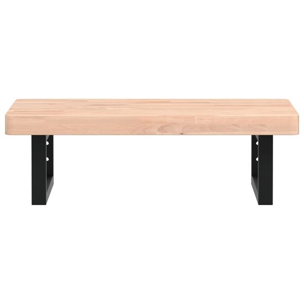 vidaXL badev&aelig;relseshylde st&aring;l og massivt b&oslash;getr&aelig;