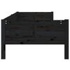 vidaXL daybed massivt fyrretr&aelig; sort 90x190 cm