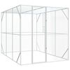 vidaXL Fuglebur Antracit 210 x 304 x 213 cm Galvaniseret st&aring;l