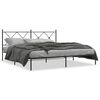vidaXL sengeramme med sengegavl 183x213 cm metal sort