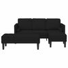 vidaXL Sofa S&aelig;t med pude 2 pcs Sort Polyester