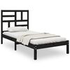 vidaXL sengeramme 90x190 cm Single massivt tr&aelig; sort