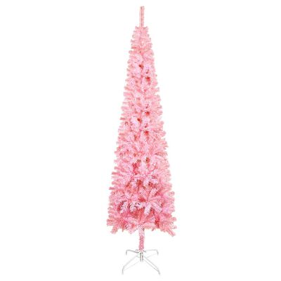 vidaXL smalt juletræ 150 cm lyserød