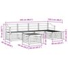 vidaXL Sofas&aelig;t 6 pcs Naturfarvet Massivt Akacietr&aelig;