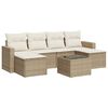 vidaXL sofas&aelig;t til haven 7 dele med hynder polyrattan beige