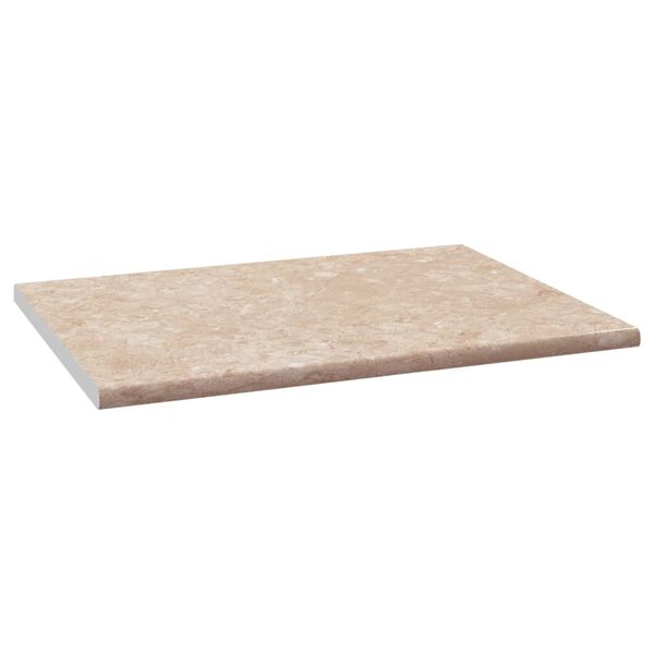 vidaXL k&oslash;kkenbordplade 80x60x2,8 cm sp&aring;nplade marmortekstur beige