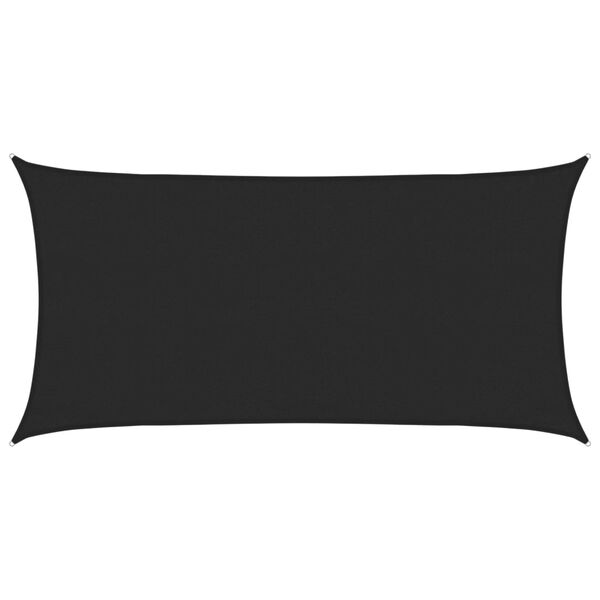 vidaXL solsejl 160 g/m&sup2; 3x6 m HDPE sort
