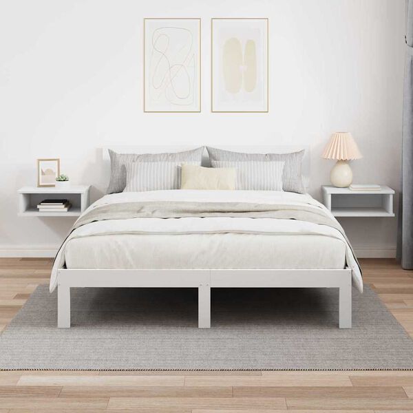 vidaXL Sengebord 2 pcs Hvid 40 x 31 x 15 cm Konstrueret tr&aelig;