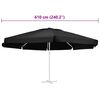 vidaXL udskiftningsdug til parasol 610 cm sort