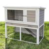 Kerbl gnaverhus Lucky med metalbund 115x65x100 cm hvid