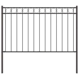 vidaXL Element til hegn ASSEN 170 x 130 cm St&aring;l Gr&aring;