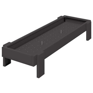 vidaXL Kyllingefodertrug Sort 80 x 28 x 13.5 cm Koldvalset St&aring;l