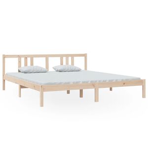 vidaXL sengeramme 180x200 cm massivt fyrretr&aelig;