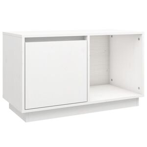 vidaXL tv-bord 74x35x44 cm massivt fyrretræ hvid
