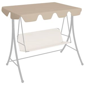 vidaXL baldakin til havegynge 150/130x105/70 cm beige