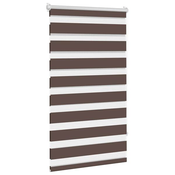 Rullegardin i zebradesign 70 x 120 cm kaffefarvet