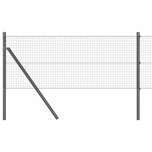 vidaXL Hegnsp&aelig;l Gr&aring; 25 x 0,6 m (25 x 25 mm net) St&aring;l og PVC