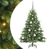 vidaXL Kunstigt juletr&aelig; med 150 LED'er Gr&oslash;n 120 cm PE og PVC