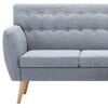 vidaXL L-formet sofa 171,5x138x81,5 cm stofbetr&aelig;k lysegr&aring;