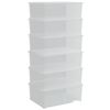vidaXL opbevaringsbokse 6 stk. 10 l stabelbare plast