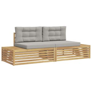 vidaXL 2 pcs Udend&oslash;rs sofagruppe Polyester Hvid