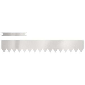 vidaXL Pl&aelig;nekant 10 pcs S&oslash;lv 100 x 0,05 x 15 cm Rustfrit st&aring;l