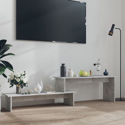 vidaXL tv-bord 180x30x43 cm konstrueret træ betongrå