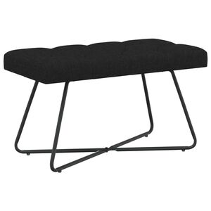 vidaXL B&aelig;nk med knap tufting Sort 80 x 40 x 46 cm Stof