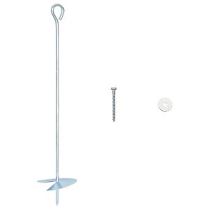 vidaXL Jordanker 10 pcs S&oslash;lv &Oslash;10 x 50 cm Galvaniseret metal