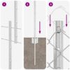 vidaXL Hegn med post S&oslash;lv 1,5 x 10 m St&aring;l