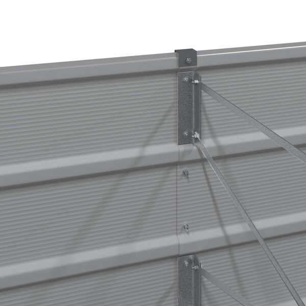 vidaXL Plantekasse Lysegr&aring; 600 x 80 x 45 cm St&aring;l