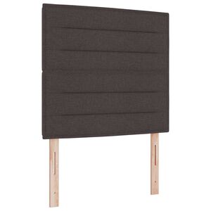 vidaXL LED sengegavl med LED-lysstrimler M&oslash;rk Brun 80 cm Stof