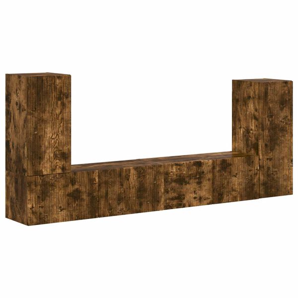 vidaXL TV-m&oslash;bels&aelig;t 4 pcs R&oslash;get eg Konstrueret tr&aelig;