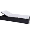 vidaXL Solseng polyrattan Sort
