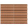 vidaXL Terrasse Flise 6 pcs Brun 60 x 30 cm WPC