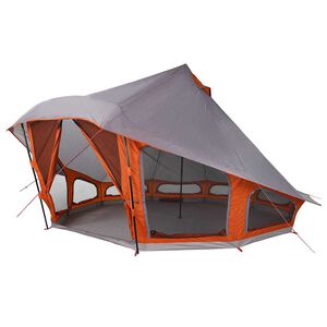 vidaXL Tipi telt med tag Gr&aring; og orange 508 x 470 x 300 cm taft