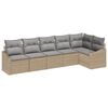vidaXL Havesofa S&aelig;t 6 stk. Beige og lys gr&aring; polyrattan