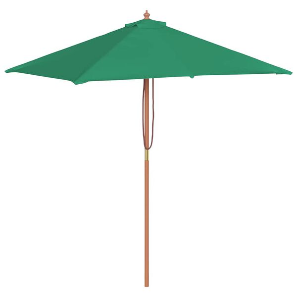 vidaXL parasol 150x200 cm træstang grøn