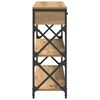 vidaXL Konsol Bord artisan eg 100 x 28 x 75 cm Laminat tr&aelig; og metal