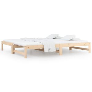 vidaXL daybed med udtr&aelig;k 2x(90x190) cm massivt fyrretr&aelig;