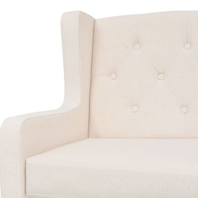 vidaXL 3-personers sofa stof cremehvid