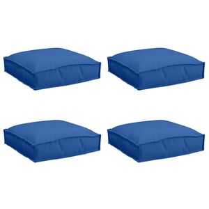 vidaXL Pude 4 pcs Kongelig bl&aring; 40 x 40 x 8 cm Oxford stof