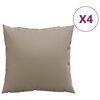 vidaXL sofapuder 4 stk. 50x50 cm stof gr&aring;brun