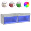 vidaXL tv-bord med LED-lys 100x30x30 cm betongr&aring;