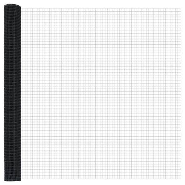 vidaXL Svejset Trådhegn Grå 1.6 x 25 m Stål