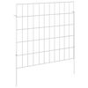 vidaXL Havehegn med p&aelig;le 24 stk. 55 x 50 cm Galvaniseret st&aring;l S&oslash;lv