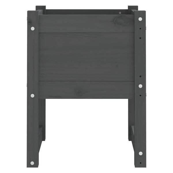 vidaXL plantekasse 40x40x52,5 cm massivt fyrretræ grå