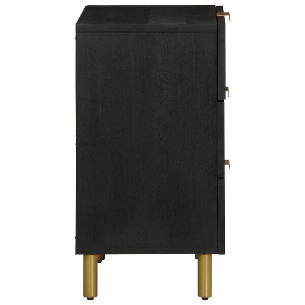 vidaXL sengebord konstrueret tr&aelig; 50x33x62 cm sort