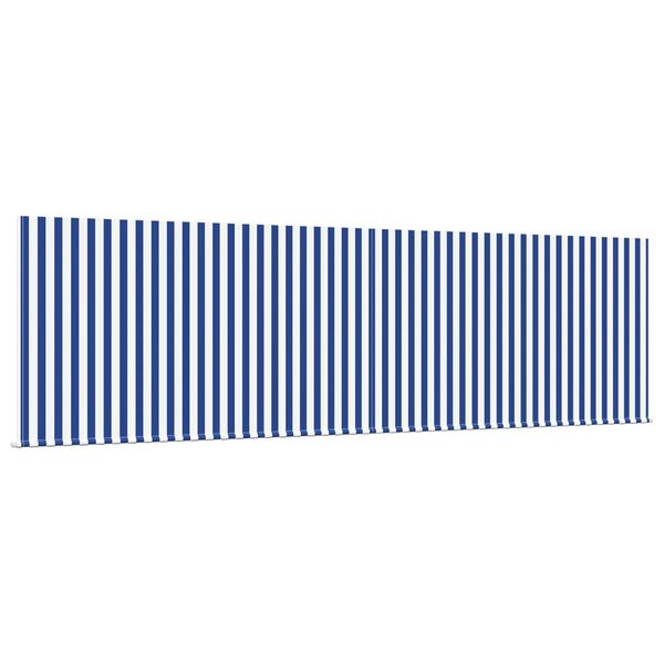 vidaXL Utr&aelig;kkelig Markise Bl&aring; og Hvid 400 &times; 300 cm