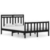 vidaXL sengeramme 135x190 cm Double massivt fyrretr&aelig; sort